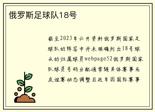 俄罗斯足球队18号
